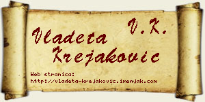 Vladeta Krejaković vizit kartica